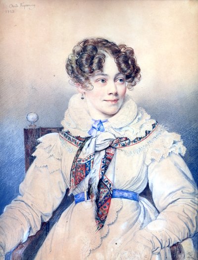 Portret van Sophie Rostopchine (1799-1874) gravin van Segur, 1823 door Orest Adamovich Kiprensky